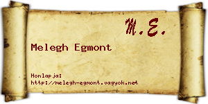Melegh Egmont névjegykártya